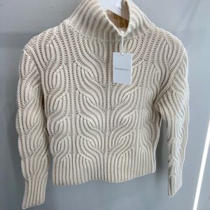 Zimmermann Cosmic Oversized Turtleneck Pearl